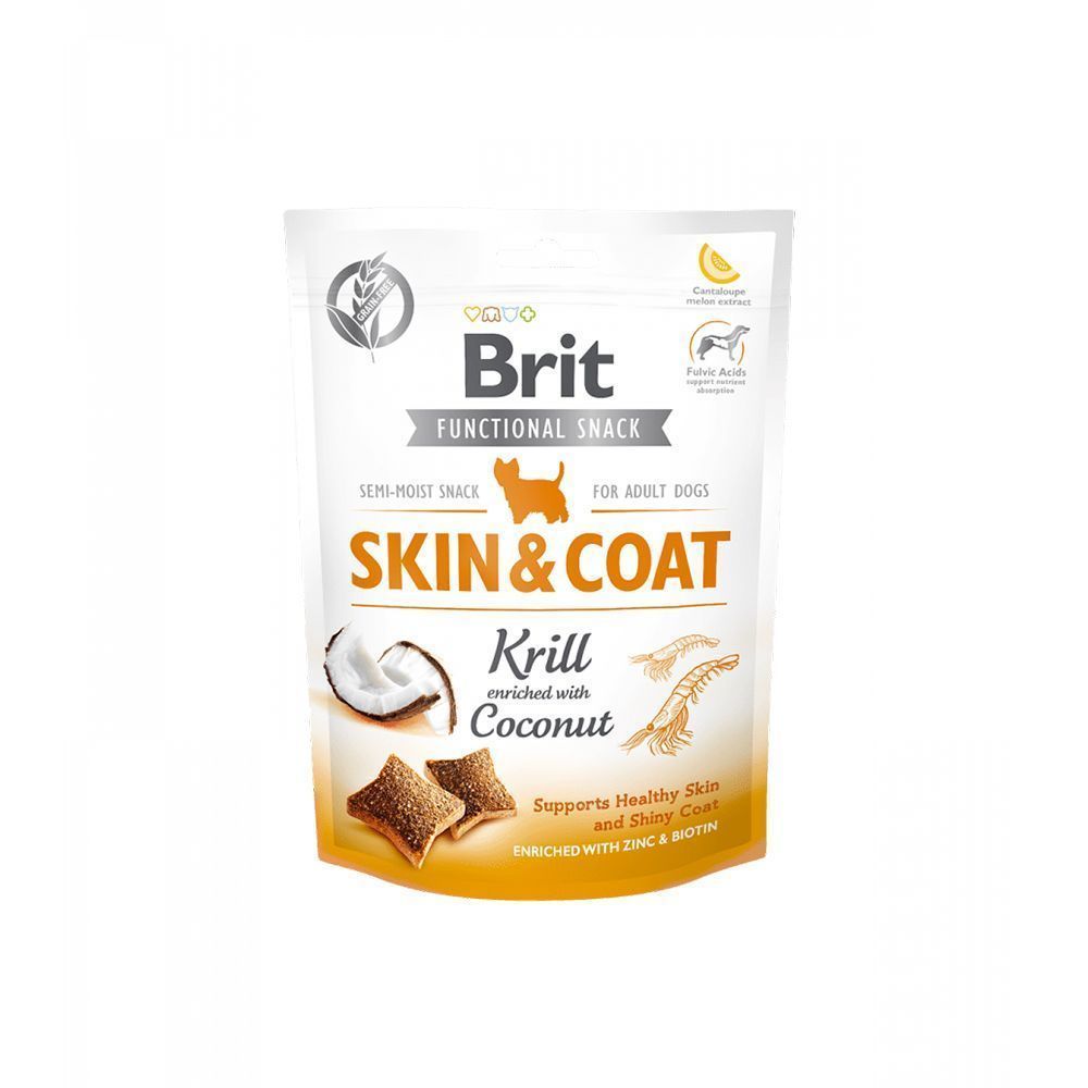8595602539963_1 Brit Functional Snack para Perro Skin & Coat krill 150 gr. - Imagen 1